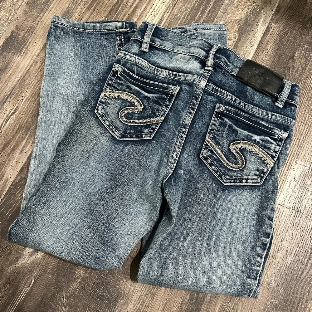 Kids Silver Jeans - Sz 6